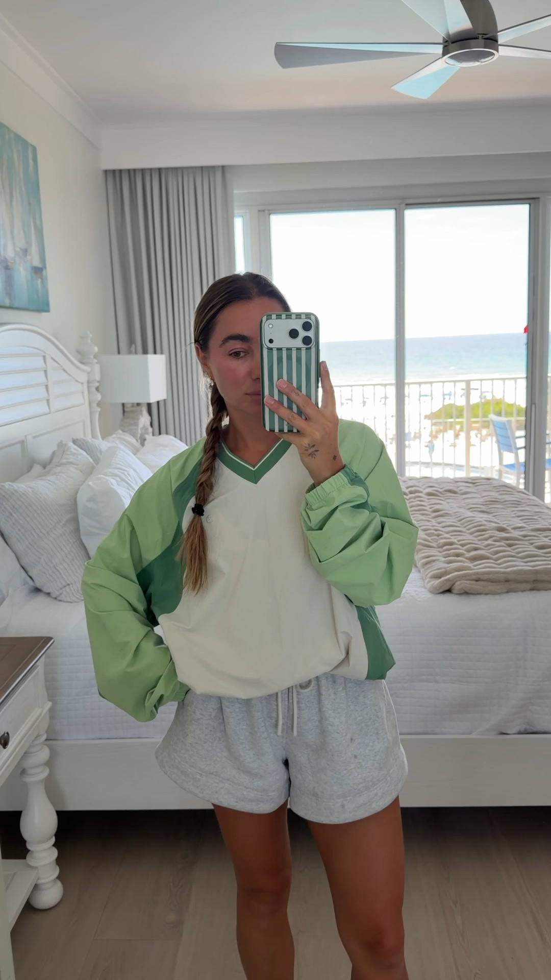 Stole this sick @lululemon windbreaker from my husband and it’s so cool!! 😎 in a size M #lululemoncreator #ad