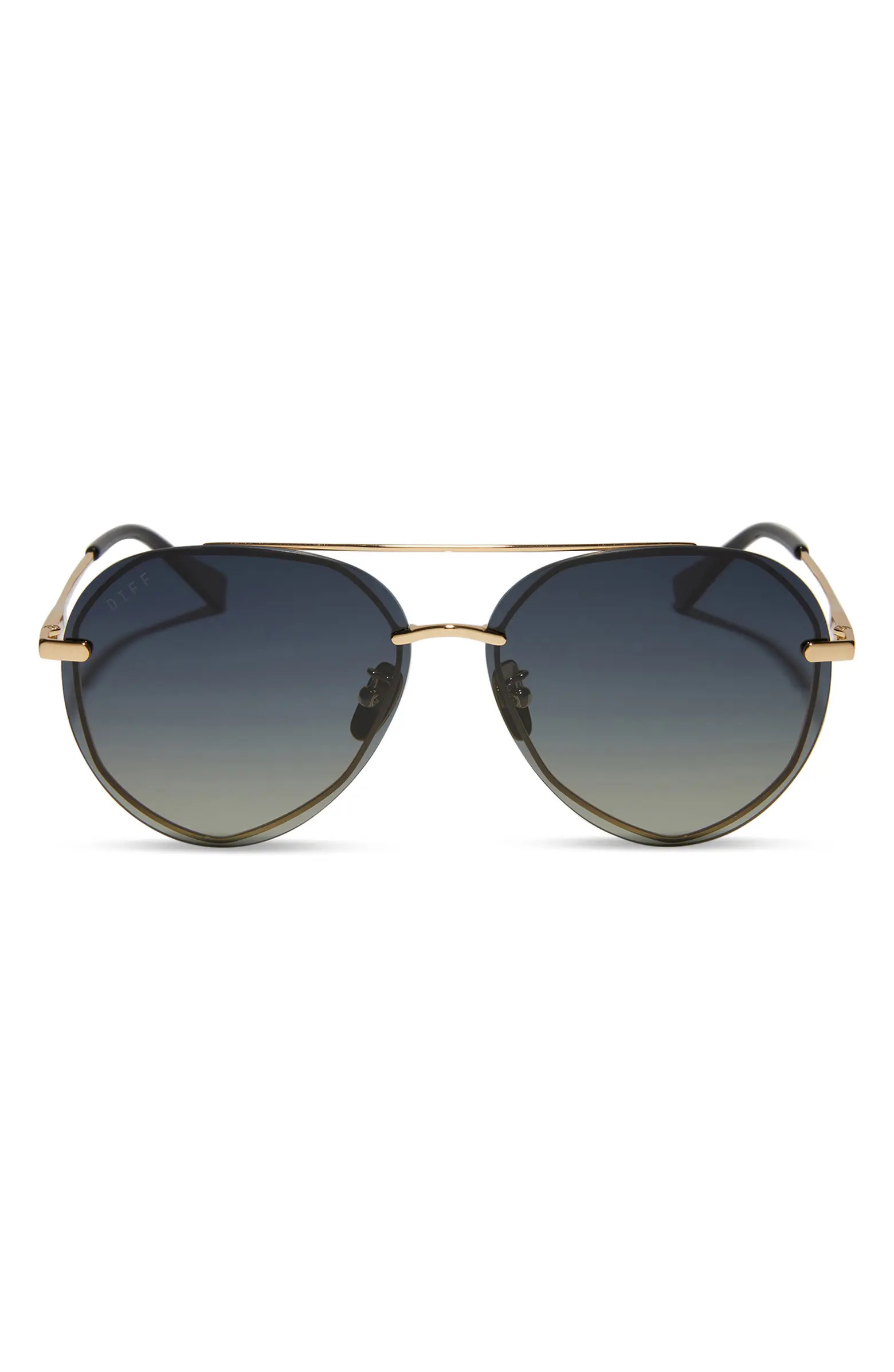 Lenox 62mm Oversize Polarized Gradient Aviator Sunglasses | Nordstrom
