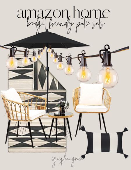 Amazon outdoor patio sets. Budget friendly finds. Coastal California. California Casual. French Country Modern, Boho Glam, Parisian Chic, Amazon Decor, Amazon Home, Modern Home Favorites, Anthropologie Glam Chic. 

#LTKhome #LTKFind #LTKSeasonal