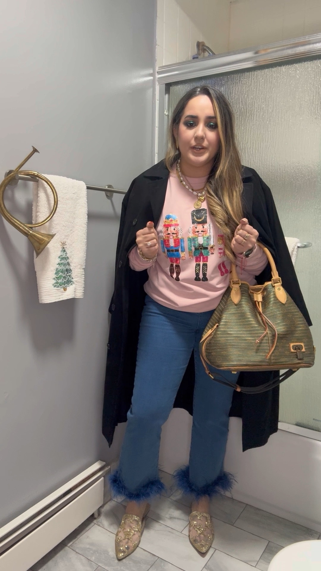 How cute is this pink nutcracker sweater? I wore this outfit yesterday to go to dinner with friends. Let me know your thoughts in the comments. I linked a similar OOTD below for you!🩷🩷

#LTKGiftGuide #LTKHoliday #LTKStyleTip