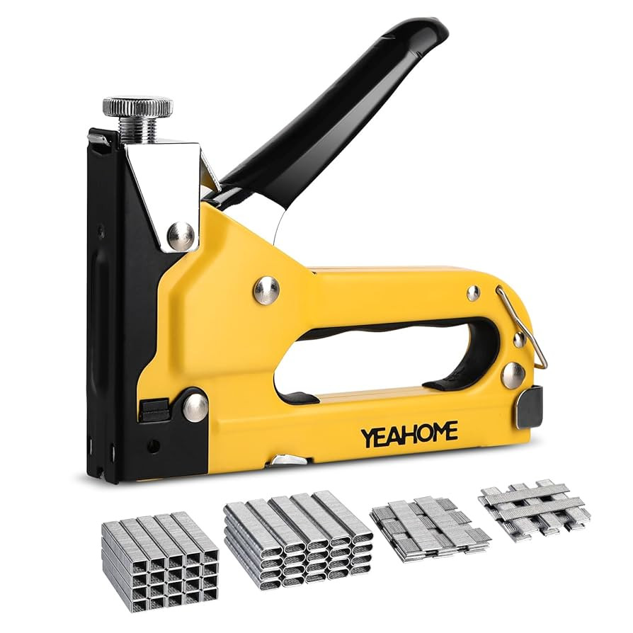 Upholstery Staple Gun Heavy Duty, YEAHOME 4-in-1 Stapler Gun with 4000 Staples, Manual Brad Naile... | Amazon (US)
