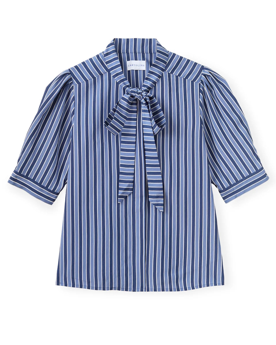SU26 Peggy Blouse-Coastal Stripe | Cartolina