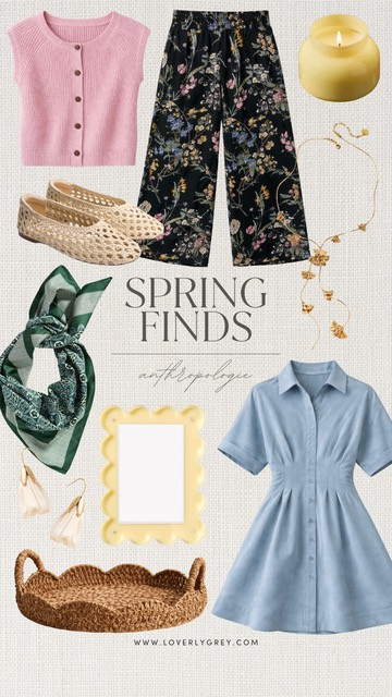 Loving these spring finds from Anthropologie! So many cute colors! I'm loving all the floral touches!

Loverly Grey, Anthropologie, florals, spring finds, spring outfit, home decor, spring home decor, silk scarves, spring dress, floral pants, spring sweater 

 #LTKSeasonal