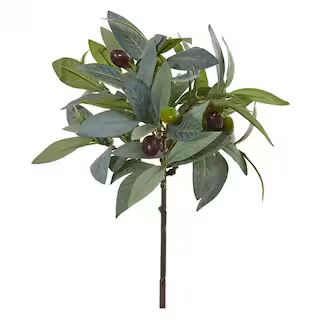 Nearly Natural Indoor 12 Olive Branch Artificial Plant with Berries (Set of 12) 6201-S12 | The Home Depot