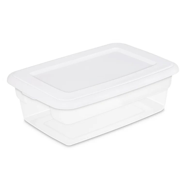 Sterilite 12 Qt. Storage Box Plastic, White | Walmart (US)