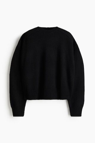H & M - Cashmere-blend jumper - Black | H&M (UK, MY, IN, SG, PH, TW, HK)