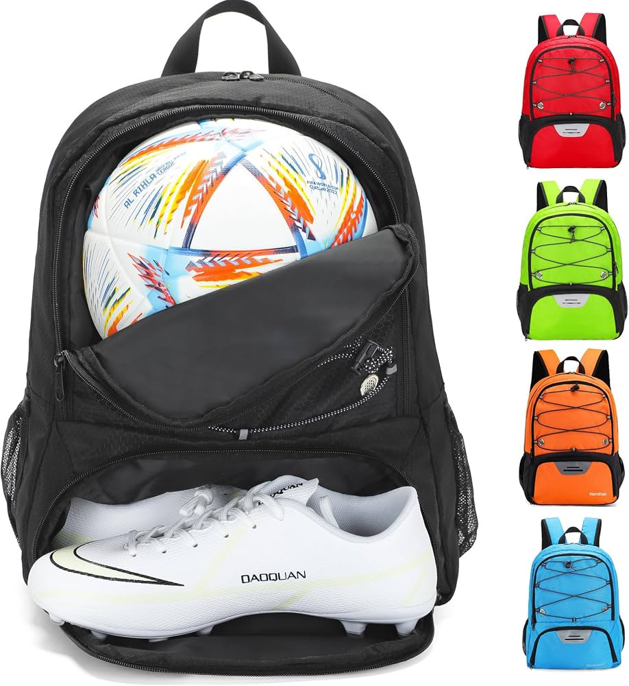 Youth Soccer Bag-Soccer Backpack&Backpack for Football Basketball,with Ball Compartment Separate ... | Amazon (US)
