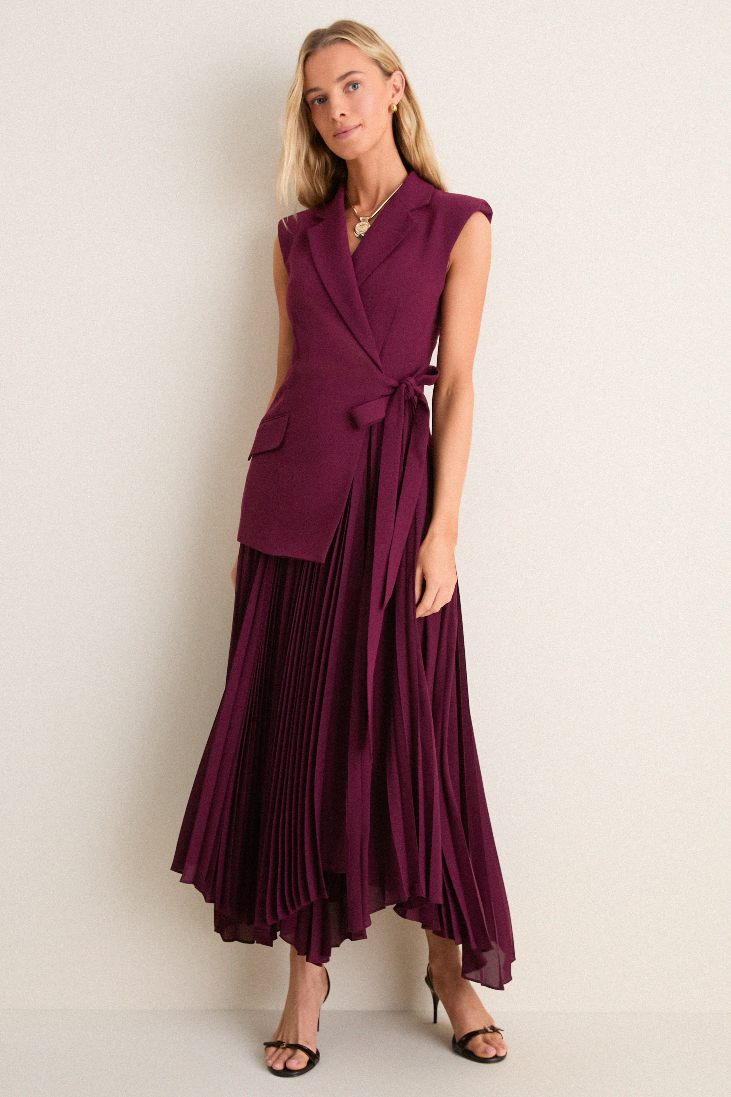 Fig Helena Combo Blazer Midi Dress | Tuckernuck (US)