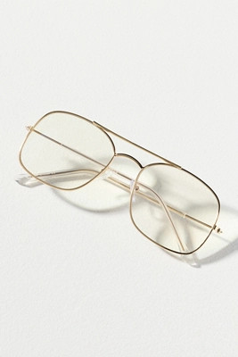 I-SEA Oversized Metal Aviator Bluelight Readers | Anthropologie (US)