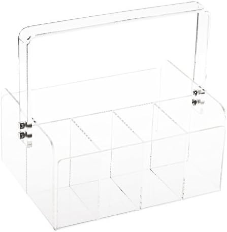 Portable Silverware Caddy (Clear) by Huang Acrylic | Amazon (US)