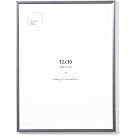 Opposite Wall Aluminium Metal Picture Frame, 16x20 in. | 41x51 cm Silver Sleek Matte, Lightweight... | Amazon (CA)