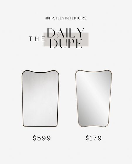 today’s daily dupe! 

arhaus cassia wall mirror dupe, entryway mirror, bathroom vanity mirror, arched mirror, irregular shaped mirror, designer dupe, look for less 

#LTKsalealert #LTKhome