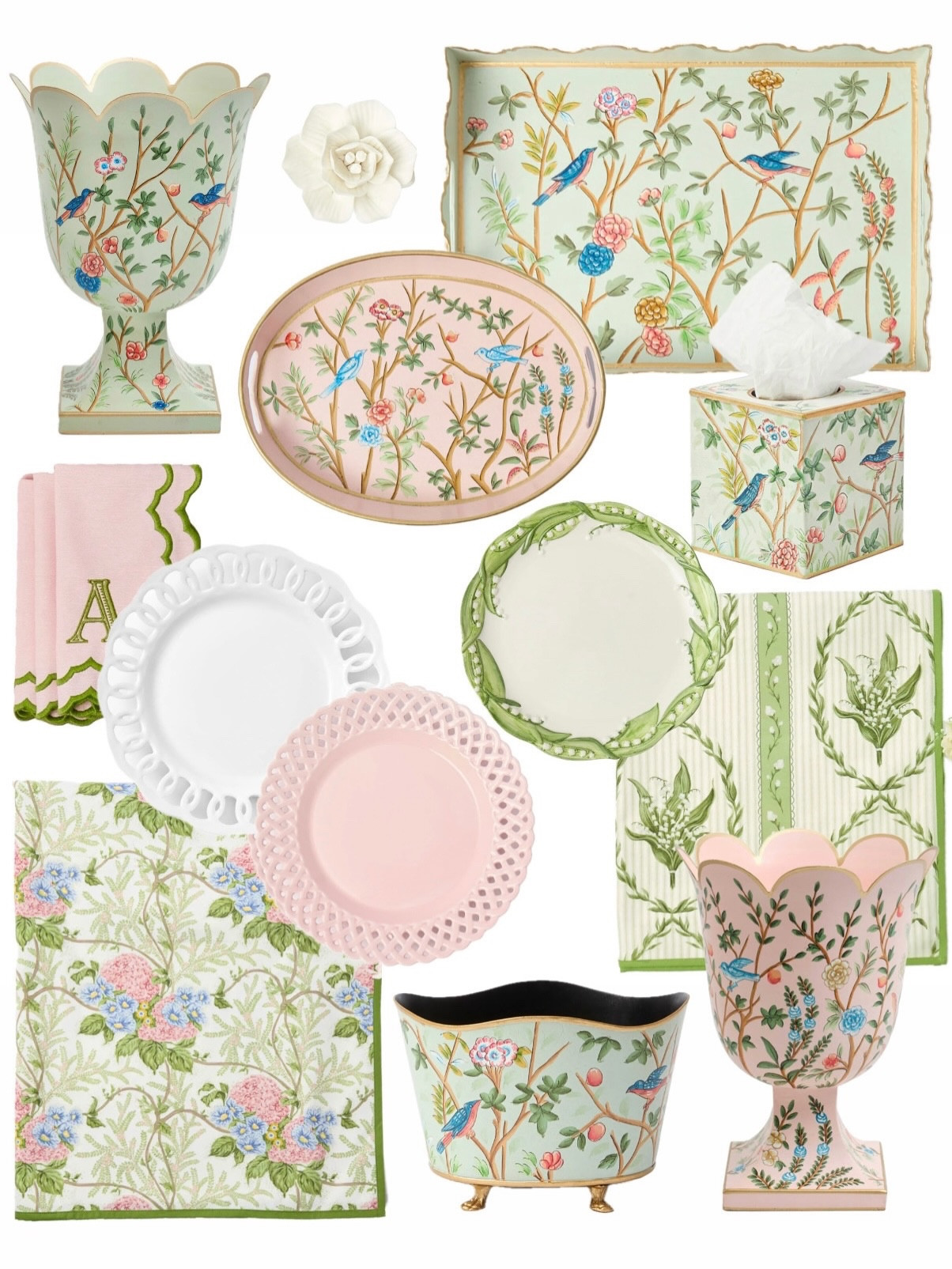   Spring decor finds 🌸 Sharing these beautiful spring decor and tabletop pieces again because they’re starting to sell out! I picked up the gorgeous green chinoiserie tray last month and ordered the pink and green urn vases and green cachepot too — such timeless pieces for spring & summer styling! 🩷 I’m also thrilled that my long time favorite lace rim plates are back and fully stocked! These can be used with any tablescape year-round! 😍 

https://liketk.it/668Wy

#springdecor #springtablescape #traditionaldecor #homedecor chinoiserie  bird vase footed vase spring decor traditional home decor ginger jar green and pink decor feminine style Mrs Alice home decor interiors southern living Amazon Nordstrom target Walmart tjmaxx home design inspo floral decor

#LTKHome #LTKSeasonal