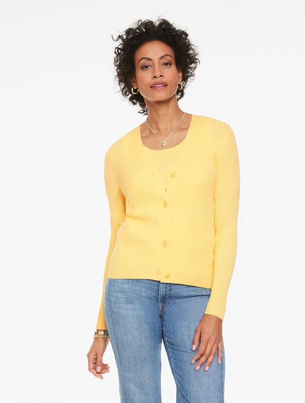 Ribbed Cardigan | Talbots