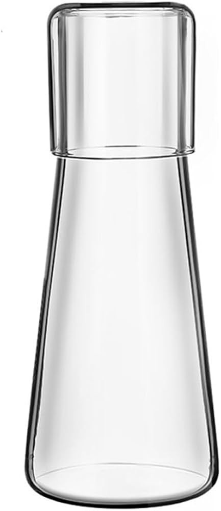 30oz/850ml Clear Glass Bedside Water Carafe with Tumbler Set, Nightstand Water Carafe with Lid fo... | Amazon (US)