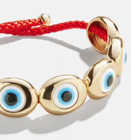 BaubleBar
Eye To Eye Bracelet

Extra eyes never hurt. The Eye to Eye Bracelet guards your energy — while adding classic gold finishes to your arm candy. Easily pull the red tie to adjust the size to your wrist

#LTKStyleTip #LTKFindsUnder100 #LTKGiftGuide