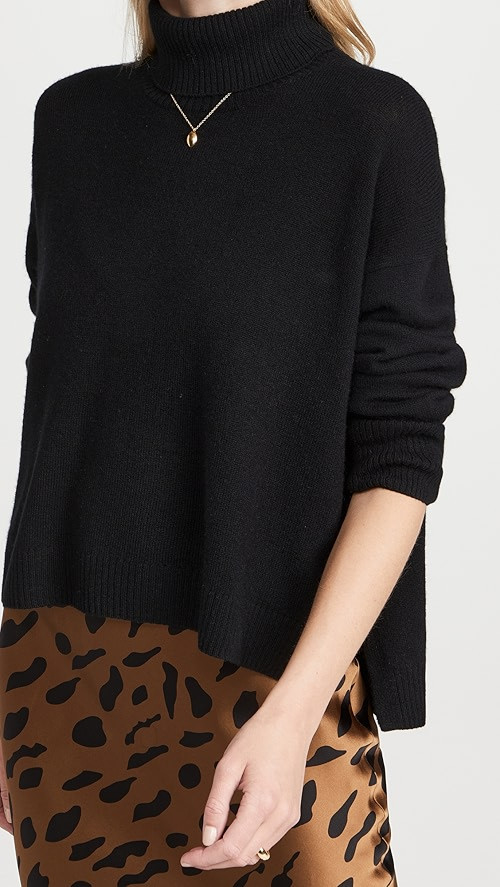 525 High Low Cashmere Turtleneck | SHOPBOP | Shopbop