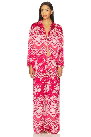 Free People x Intimately Dreamy Days Pajama Set In Cherry Combo from Revolve.com | Revolve Clothing (Global)