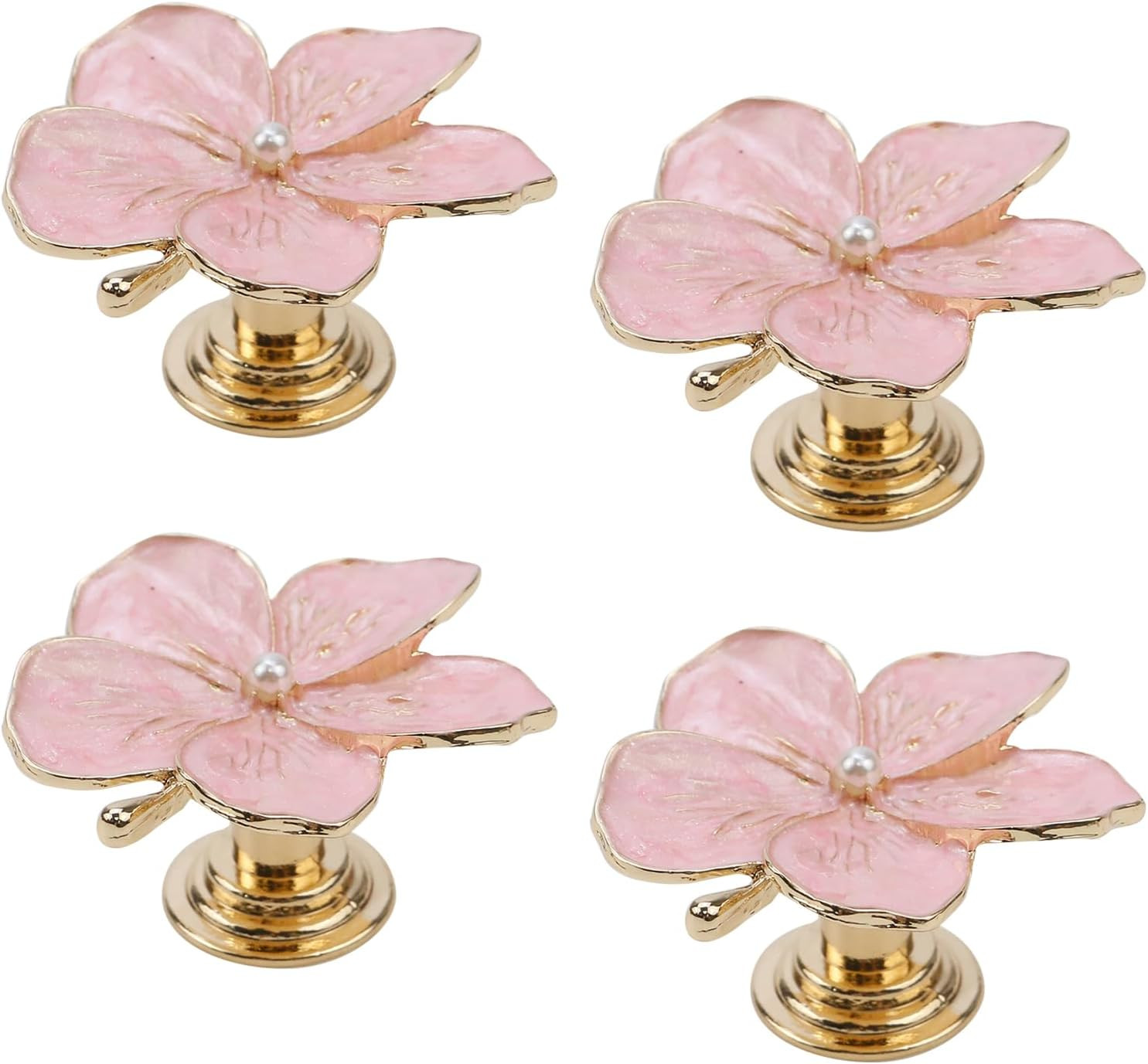 Geesatis 8 PCS Metal Knobs Sturdy Home Decor Handles Cabinet Drawer Knobs Closet Door Pulls, Flow... | Amazon (US)