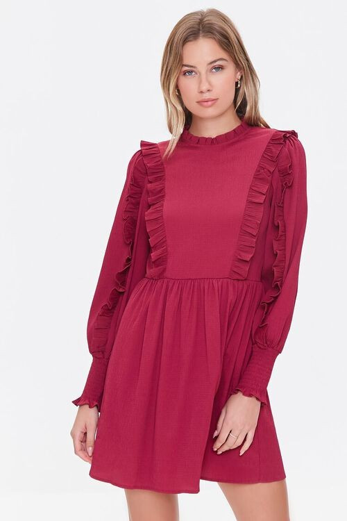 Ruffle-Trim Mini Dress | Forever 21 (US)