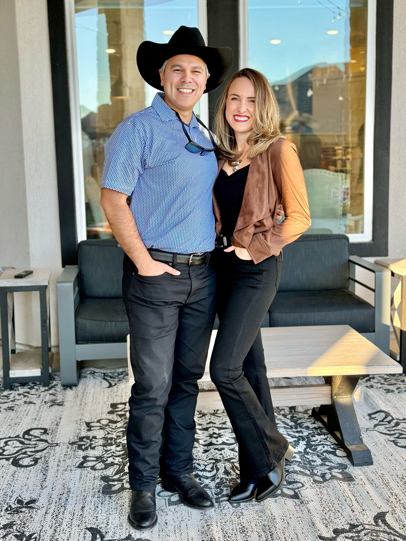 Rodeo cook off this past weekend 🙌🏼

My boots, jeans and belt are from Amazon. My bodysuit is Target and my jacket is old (I linked a similar one). Marcus is wearing an Ariat hat and Gap jeans from Amazon, a Rhoback shirt and Tecovas belt and boots. 

#rodeolooks #rodeohouston #rodeoutfits #houstonblogger #tecovas #amazonfashion #amazoninfluencer #rhoback #ariat 

#LTKshoecrush