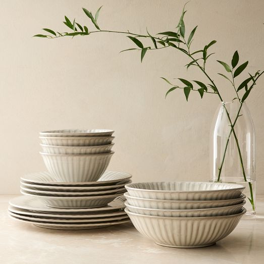 Hana Ceramic Dinnerware (Set of 16) | West Elm (US)