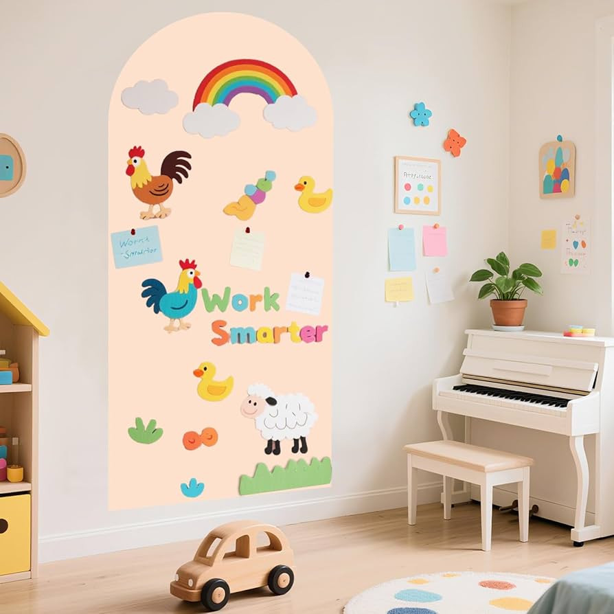 Magnetic Arch Wall Decal for Kids 39.3x17.5 Inch Magnetic Chalkboard Contact Paper for Wall Peel ... | Amazon (US)