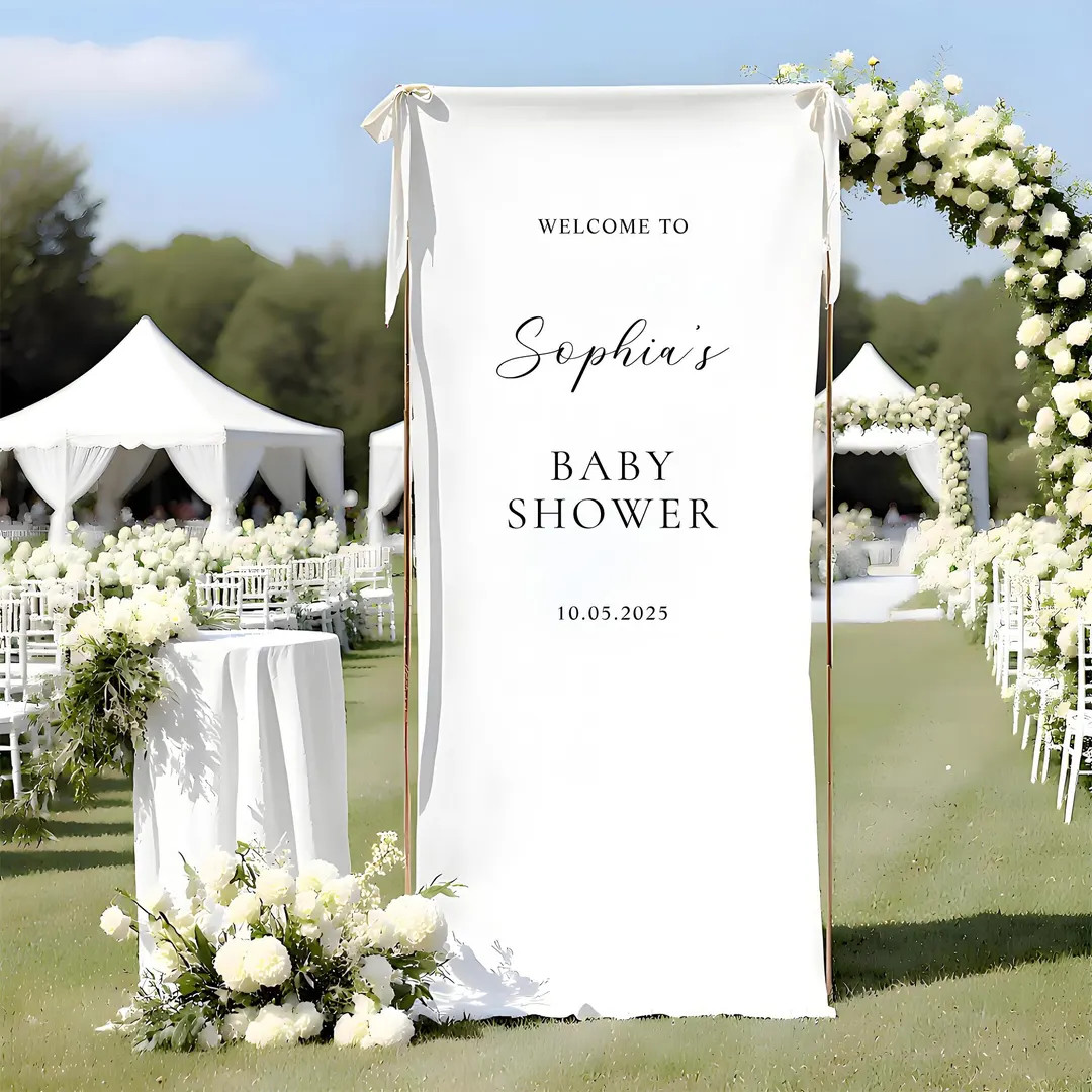 Welcome Sign for Baby Shower, Personalized Fabric Baby Shower Sign, Custom Baby Shower Sign, Cust... | Etsy (US)