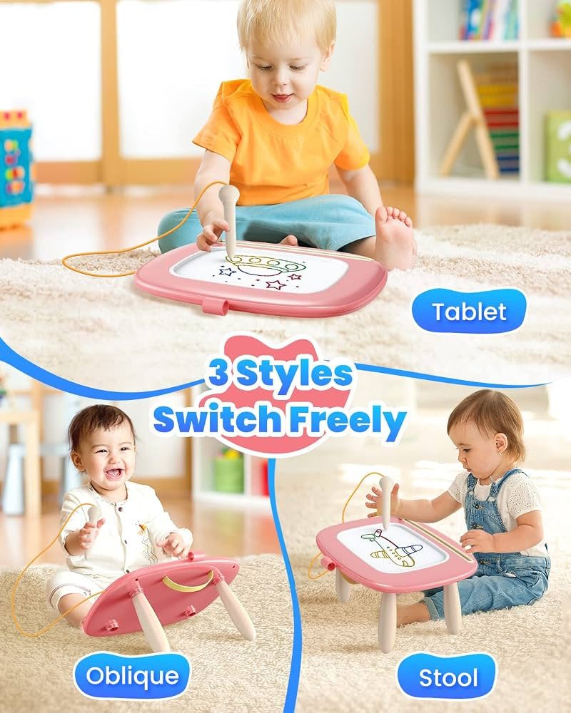 Magnetic Drawing Board, Toddler Girl Toys for 1-2 Year Old, Doodle Board Pad Learning and Educati... | Amazon (US)