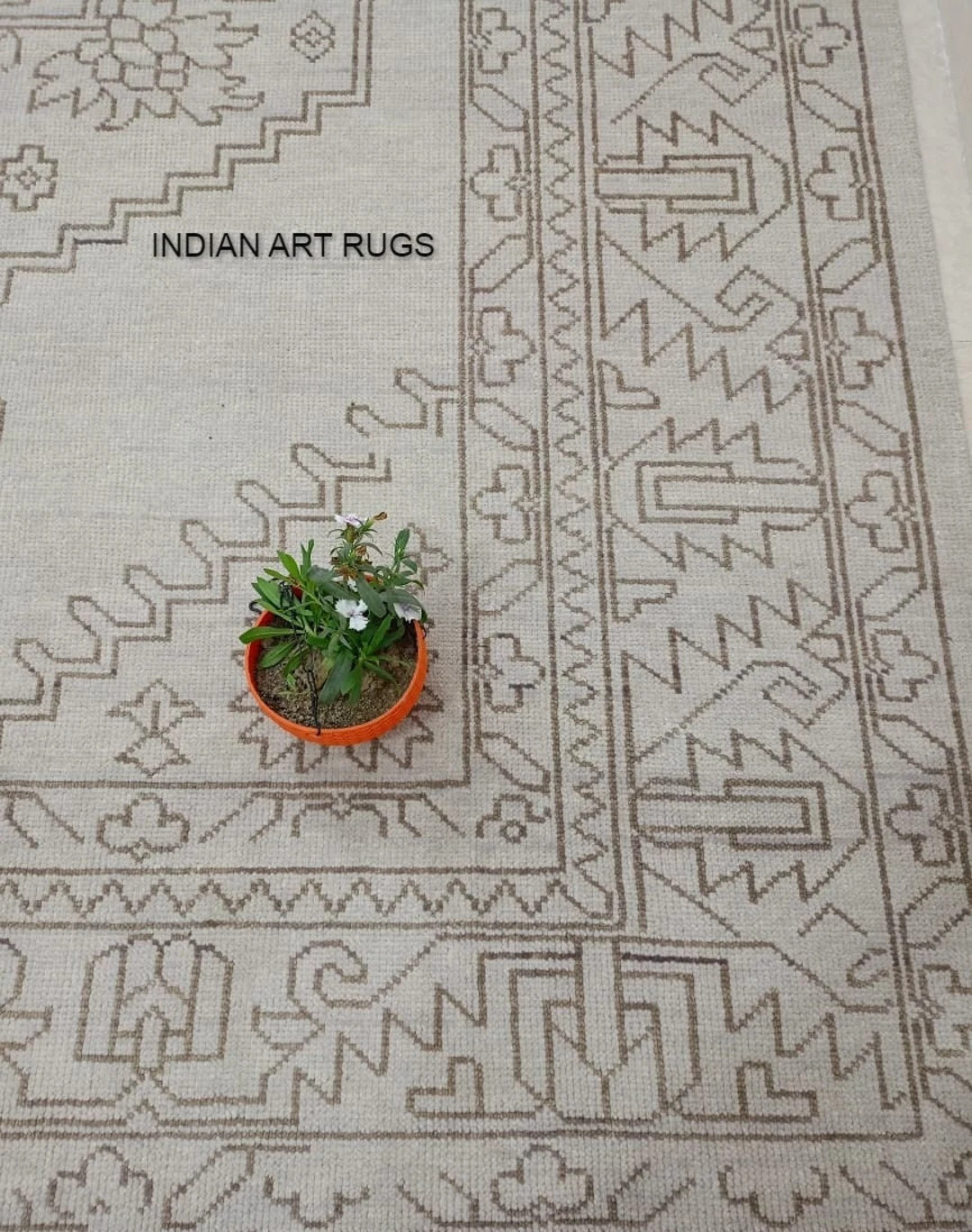 Beautiful Cream and Brown Multi Size Oushak Rug Soft Accent 5x8, 6x9, 8x10, 9x12, 10x14 12x15 Rug... | Etsy (US)