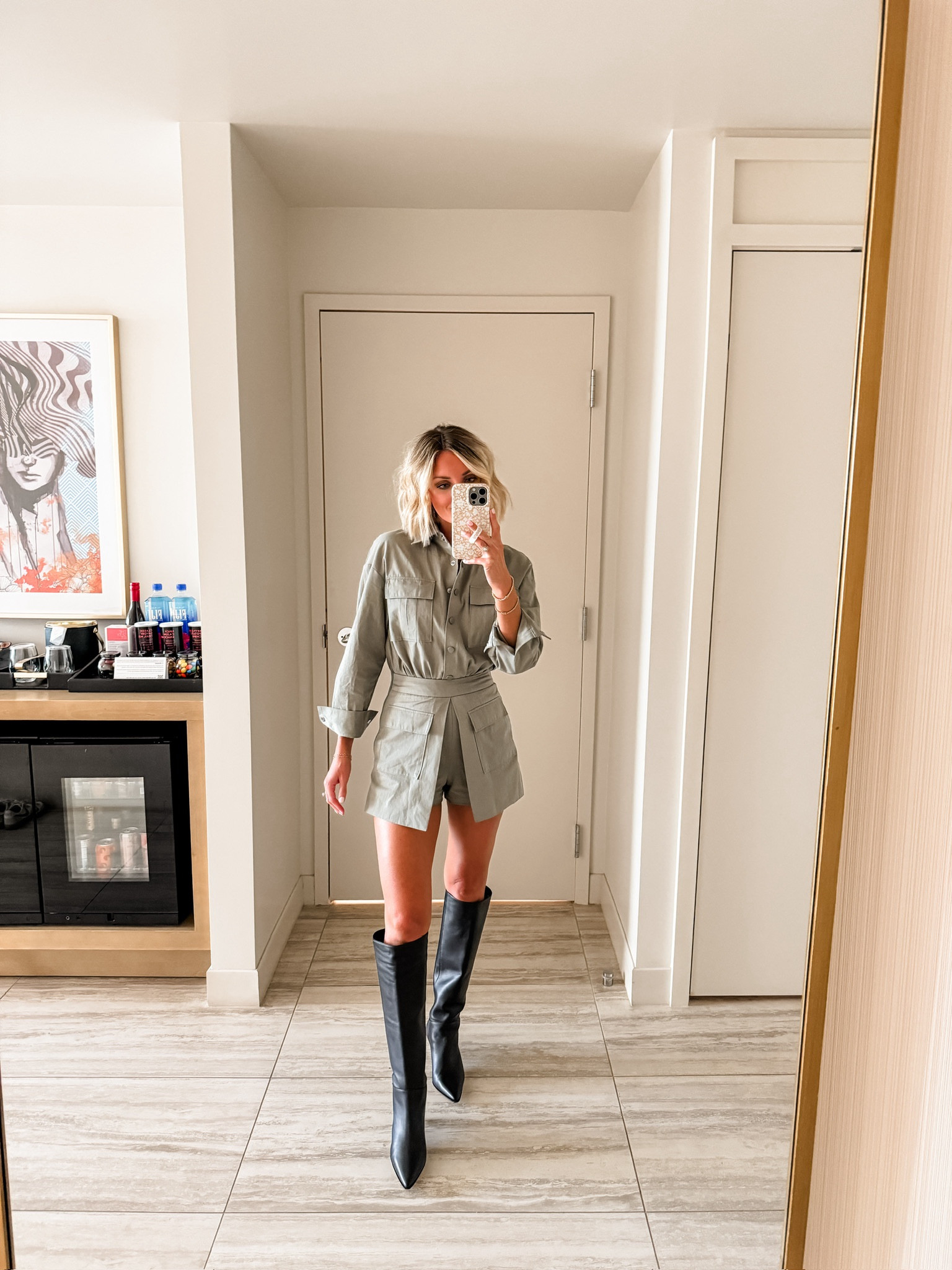 Love this romper! 😍 Wearing XXS!

Loverly Grey, Anthropologie finds, fall looks, fall outfits, romper, tall boots, black boots 

#LTKSeasonal #LTKStyleTip