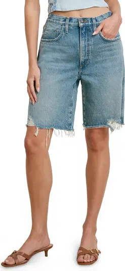 The Tommy Distressed High Waist Bermuda Shorts | Nordstrom