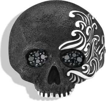 Waves Large Skull Ring with Black Diamonds | Nordstrom