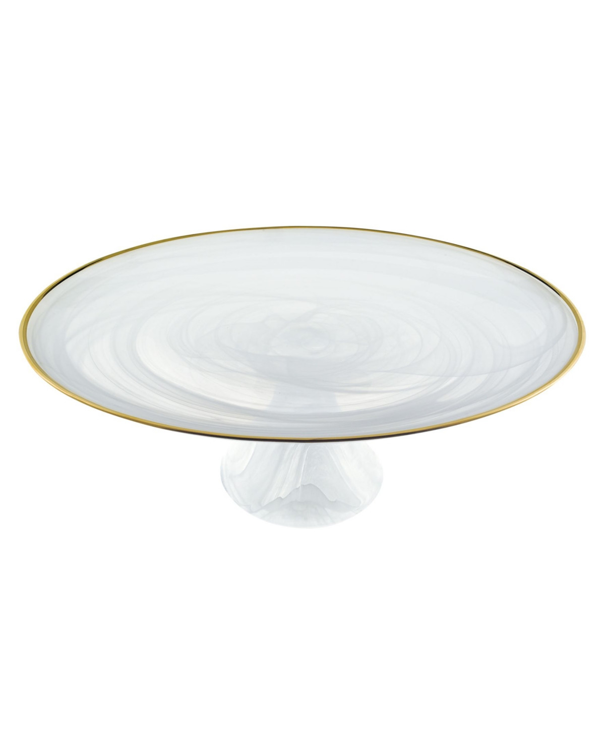 Badash Crystal Alabaster 13" Footed Glass Cakestand with Rim | Macys (US)