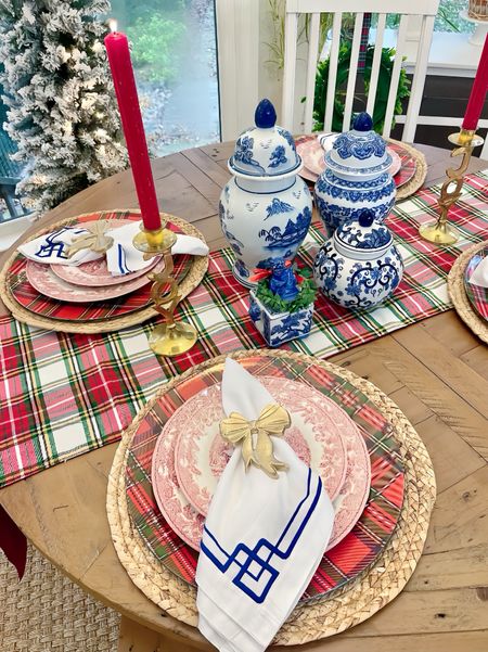 Christmas table setting, Christmas decor

#LTKfindsunder50 #LTKsalealert #LTKhome