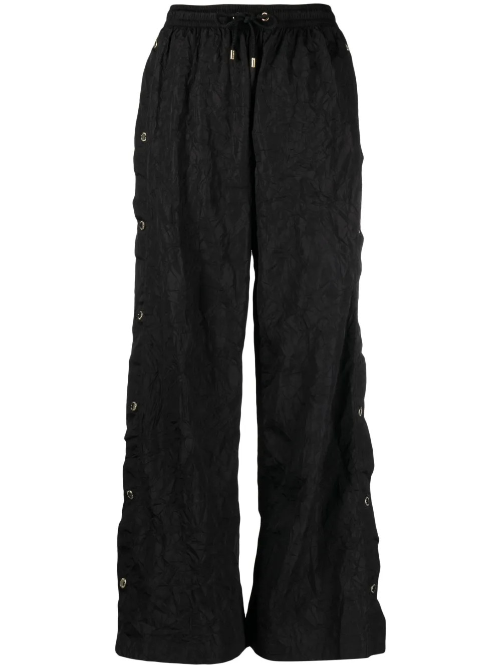 P.E Nation Volley crinkled-finish wide-leg Trousers - Farfetch | Farfetch Global