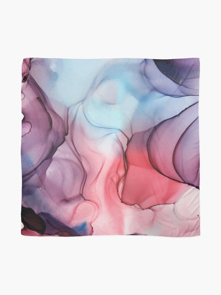 Flame Fired Alcohol Ink Painting Scarf by Elizabeth  Karlson | Redbubble (US)