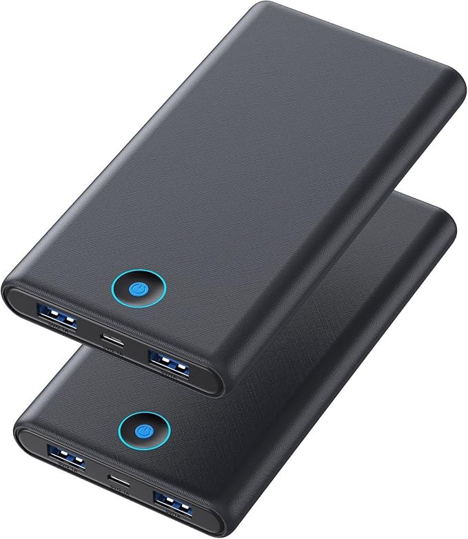 FOCHEW Portable Charger, 2-Pack 20000mAh Power Bank Ultra Slim Fast Charging External Battery Pac... | Amazon (US)