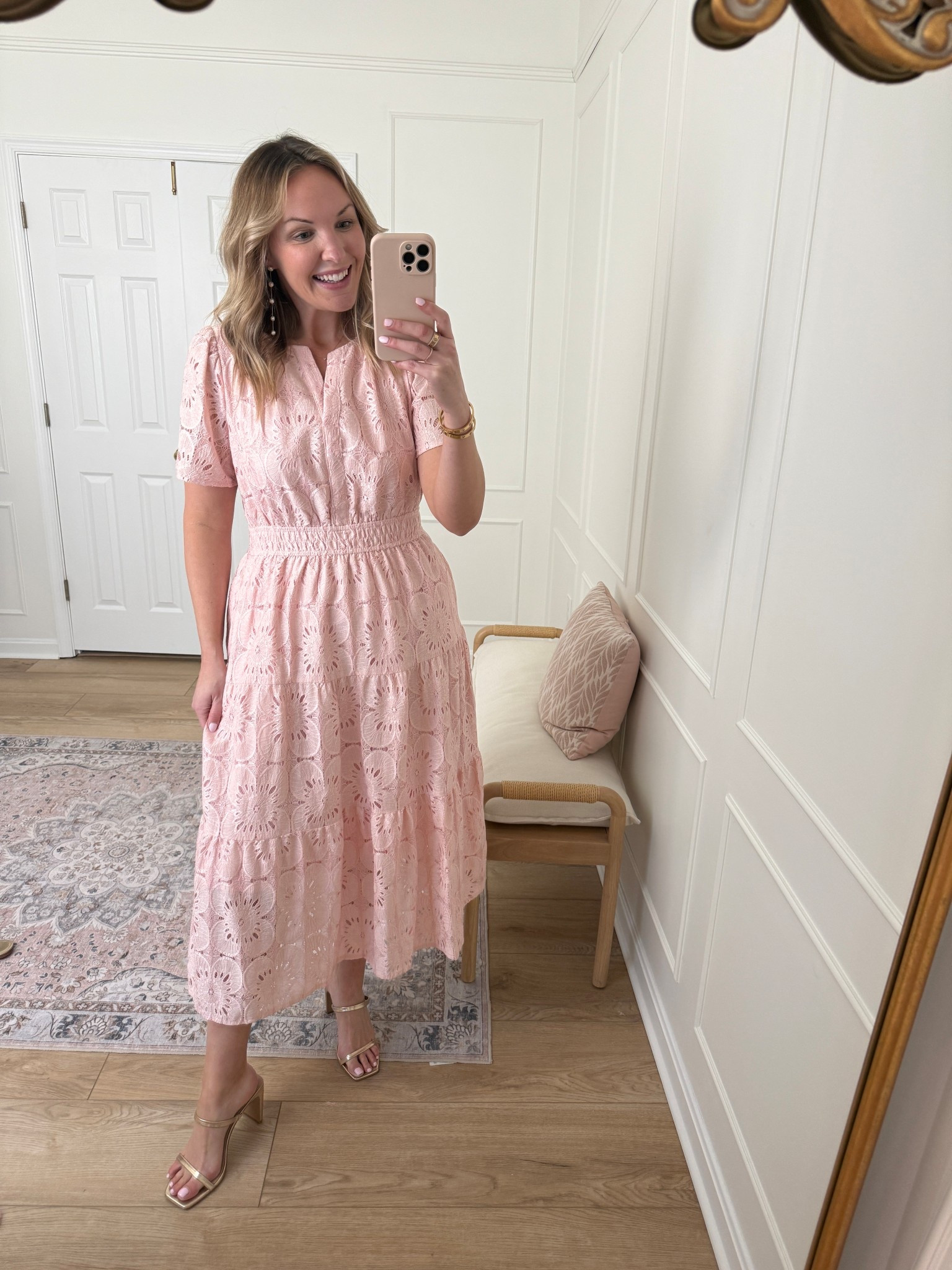 Modest dress for spring events or work! Wearing a med 

#LTKSeasonal #LTKWorkwear #LTKMidsize