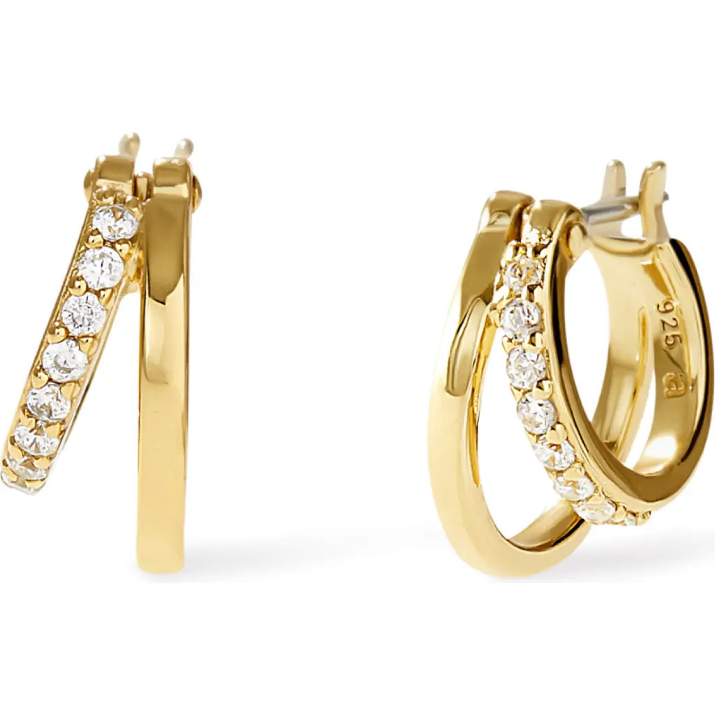Ana Luisa Double Hoop Earrings - Toda Mini in Gold at Nordstrom | Nordstrom