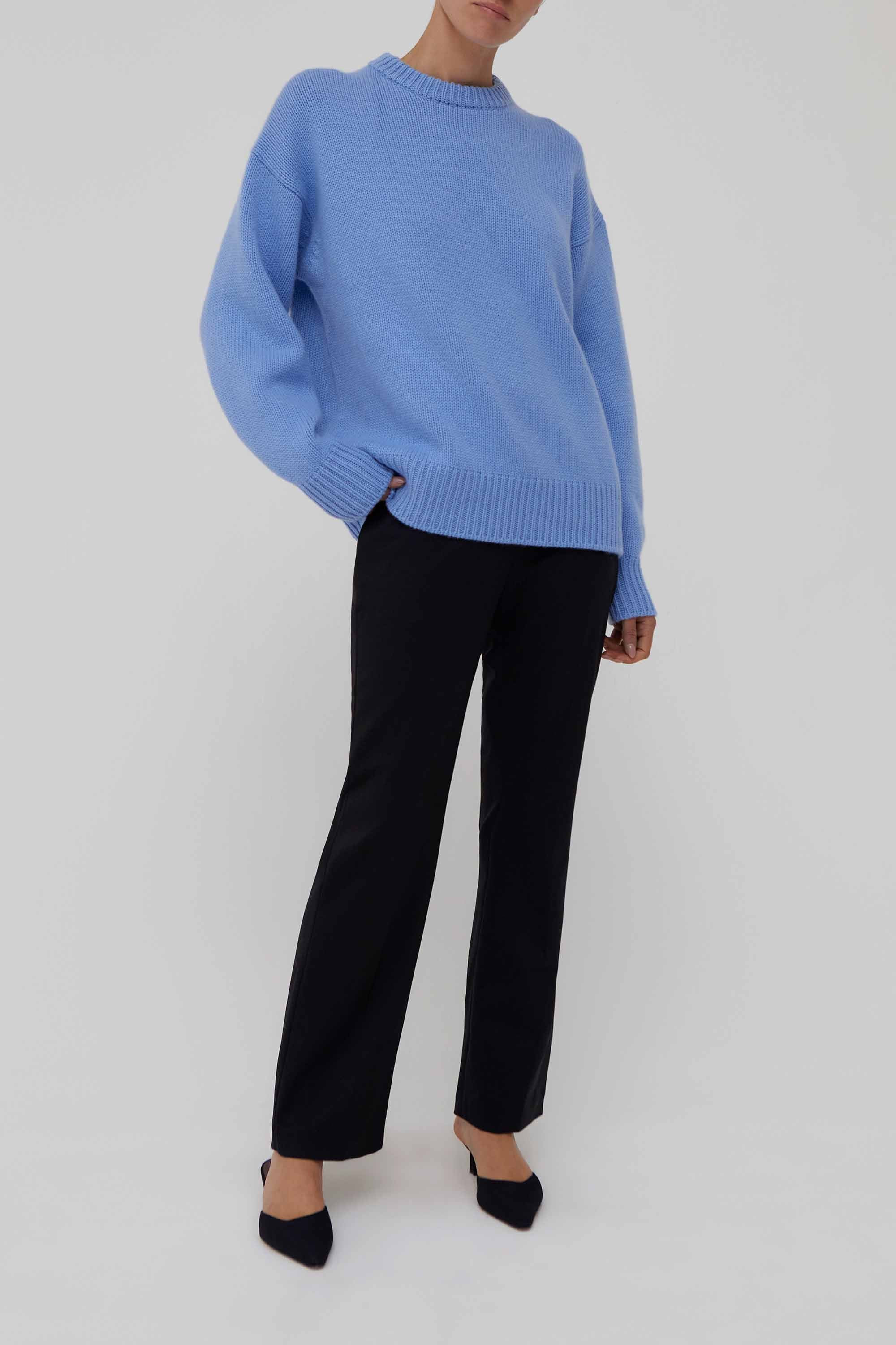 Ursa Cashmere Sweater in Light Blue | Amiya