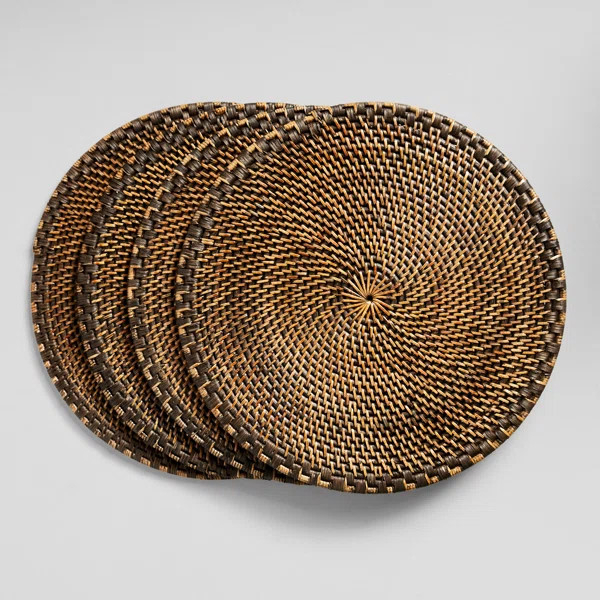 Zadia Jute/Rattan Charger Plate (Set of 4) | Wayfair North America