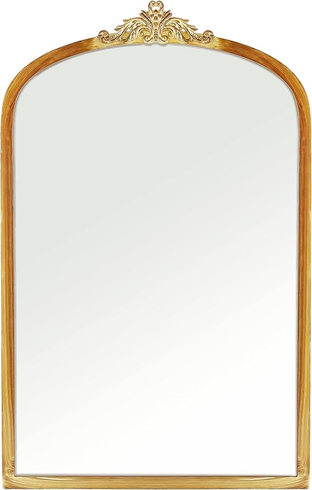 Cozdecor Antique Mirror Metal Frame Bathroom Mirror 36 * 24IN Brushed Bronze Gold Antique Wall Mi... | Amazon (US)