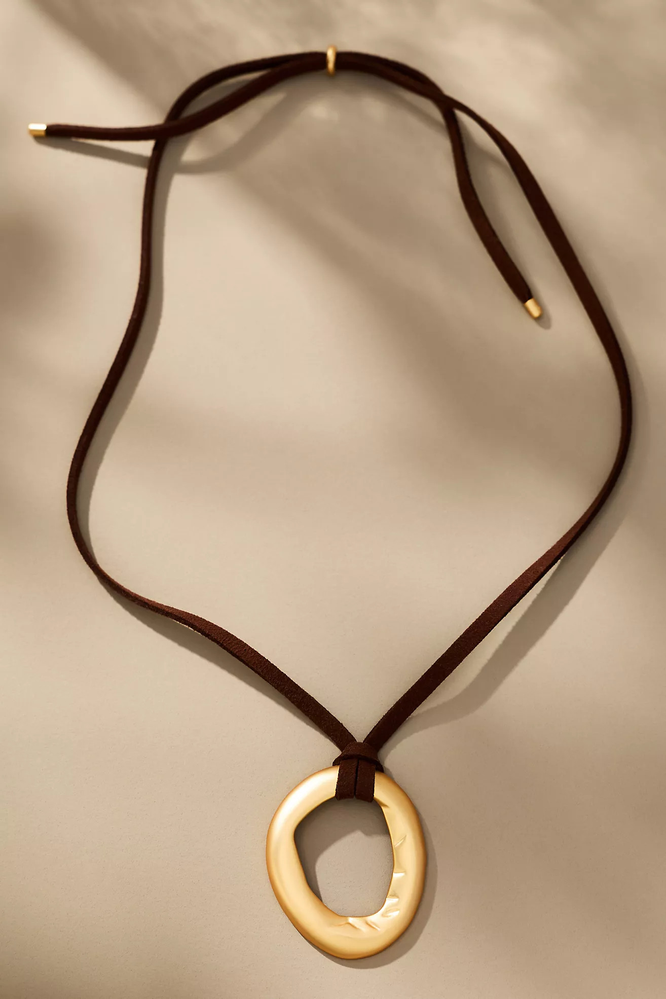 Heaven Mayhem Brown Cord Mini Pendant Necklace | Anthropologie (US)
