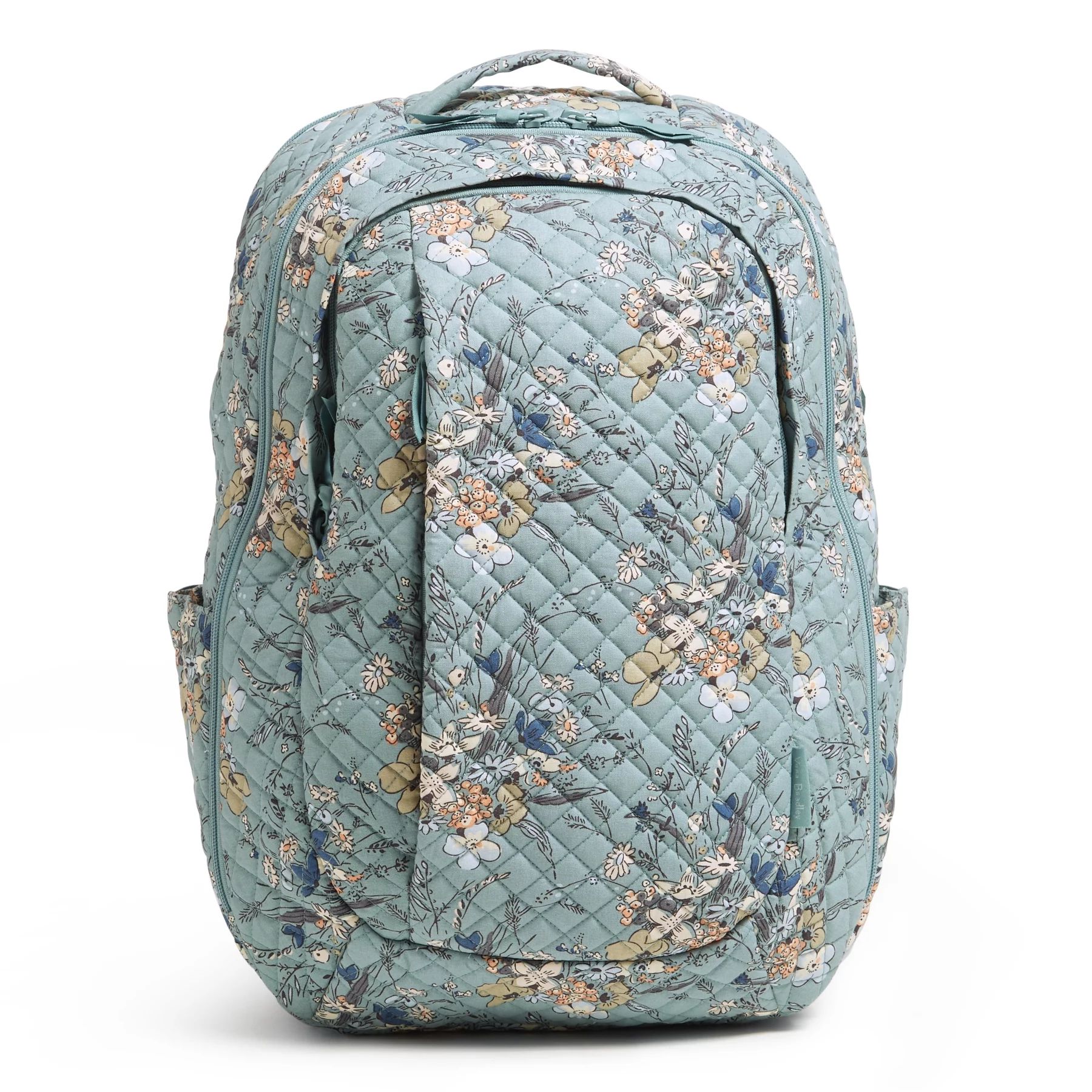 Vera Bradley Women's Cotton Large Travel Backpack Sunlit Garden Sage | Walmart (US)