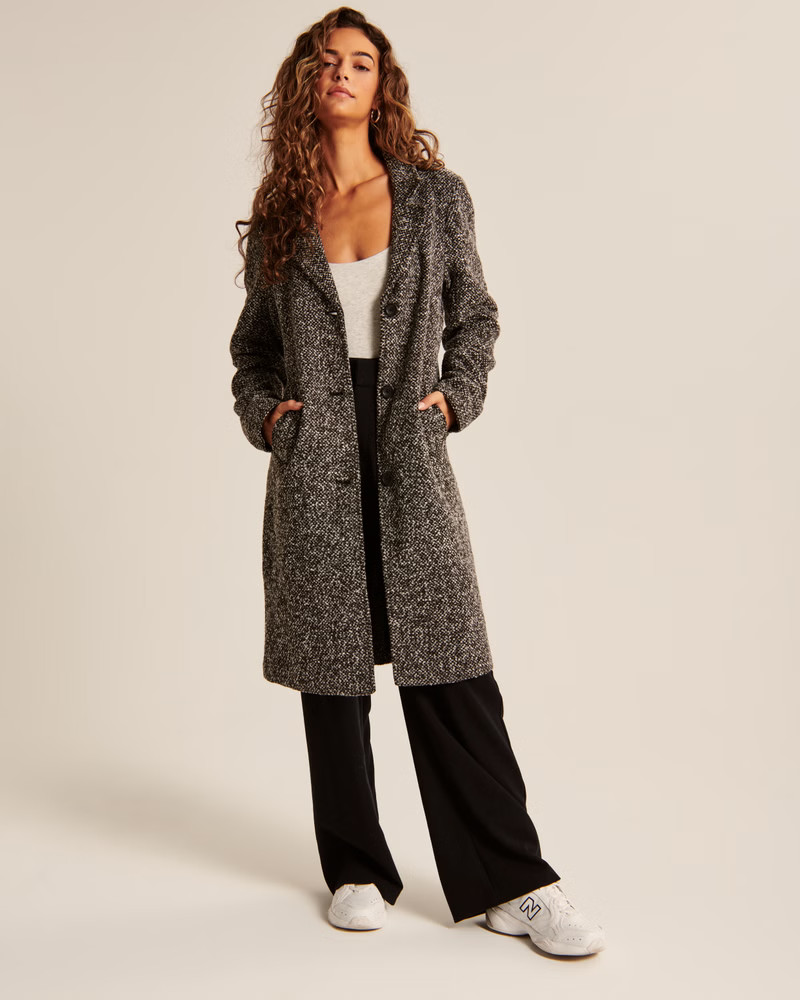 Wool-Blend Dad Coat | Abercrombie & Fitch (US)