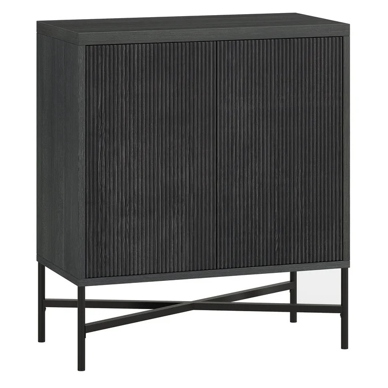 Evelyn&Zoe Brighton 28" Wide Rectangular Accent Cabinet, Charcoal Gray - Walmart.com | Walmart (US)