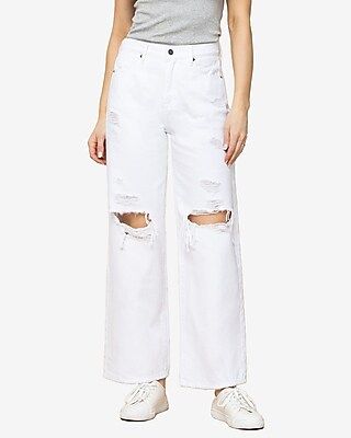 Hidden Jeans White Distressed Dad Jean | Express