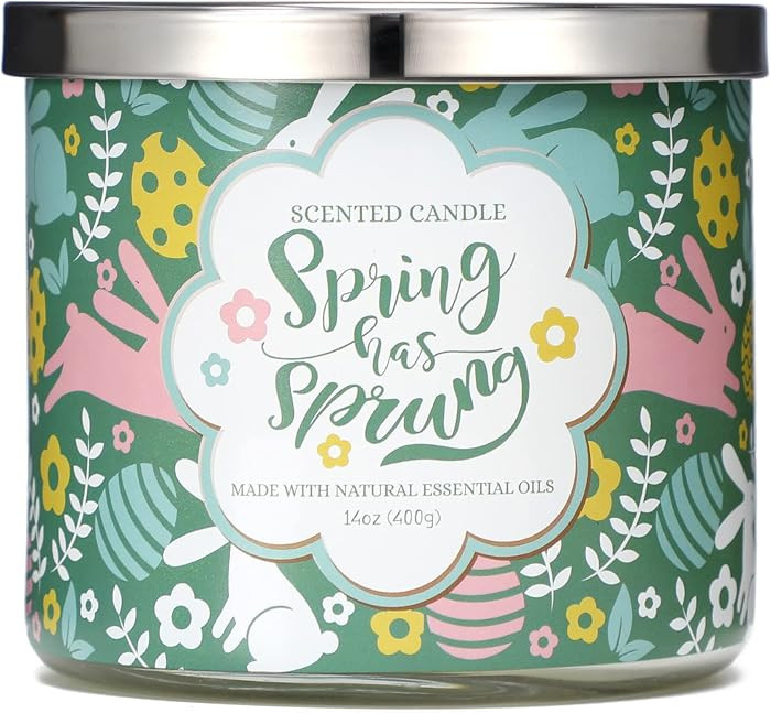 Spring Candle,Floral Scented, Easter Candle, Blossoms Gardenia Scented,Large 3 Wicks, 14 oz | Amazon (US)
