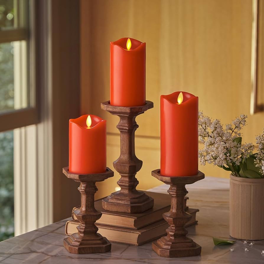 Matchless Candle Co. by Luminara Set of 3 (3" x 4.5",5.5",6.5") Flameless LED Flickering Battery ... | Amazon (US)